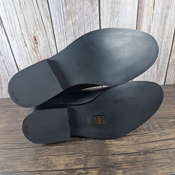 Coach Maeve CN143 Slip On Black Leather Bootie Women's Sz 7.5 B - Picture 8 of 9